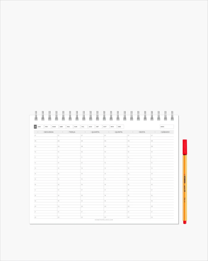 Agenda Semanal Permanente Para Agendamentos (Sem Datas) - Imagem 5