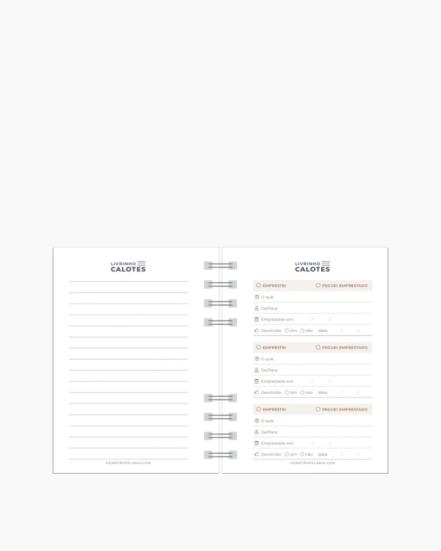 da Caderneta Livrinho dos Calotes