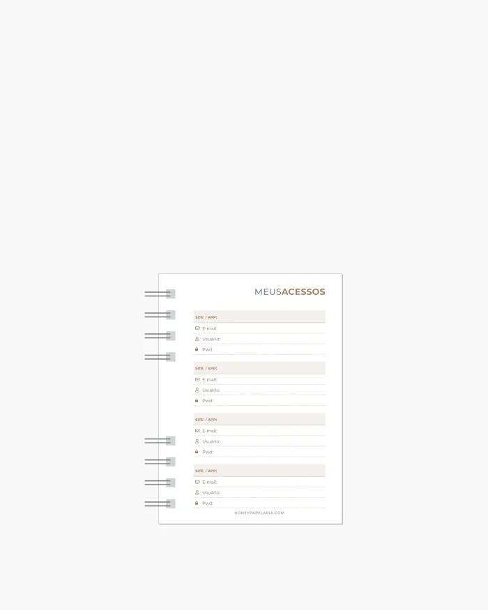 Caderneta Logins e Senhas - Imagem 4
