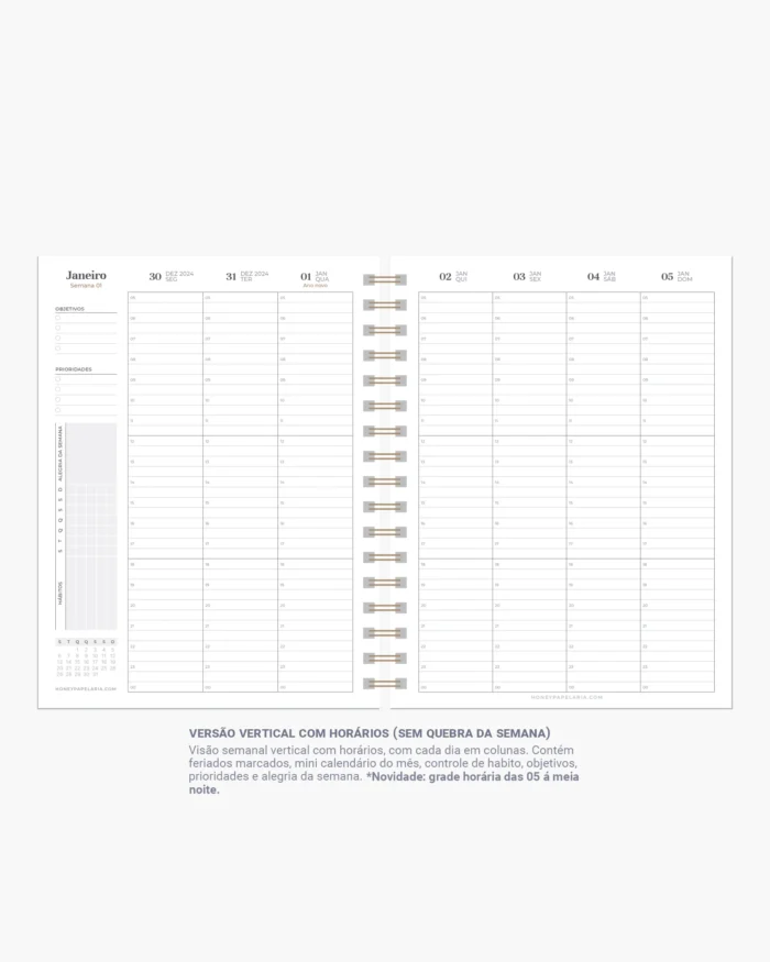 Honey Planner 2025 #Horarios