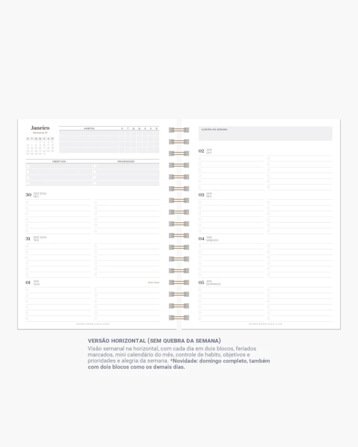 Honey Planner 2025 #Horizontal