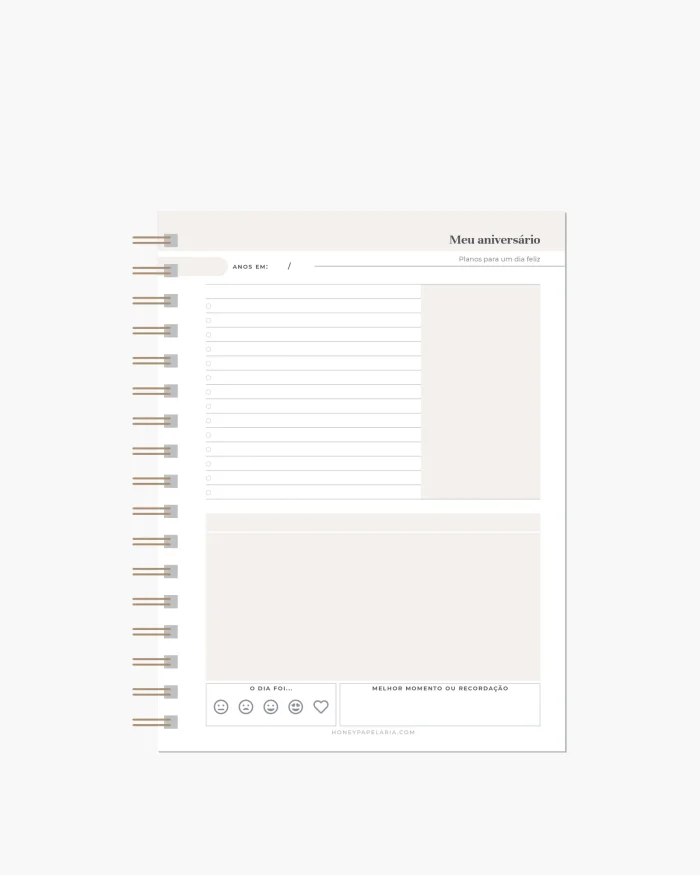 Honey Planner 2026 Planner Semanal - Imagem 11