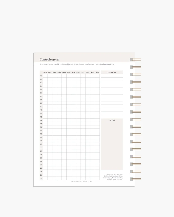 Honey Planner 2026 Planner Semanal - Imagem 12