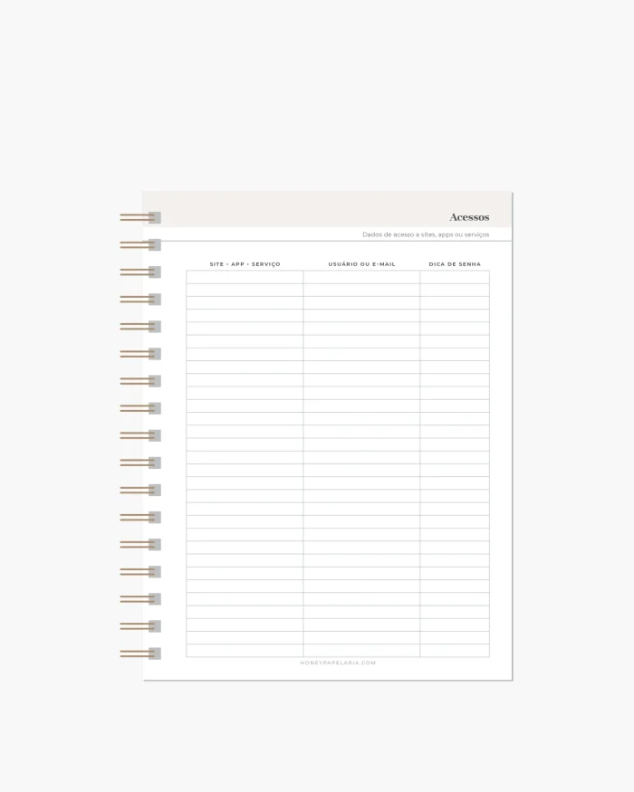 Honey Planner 2026 Planner Semanal - Imagem 15