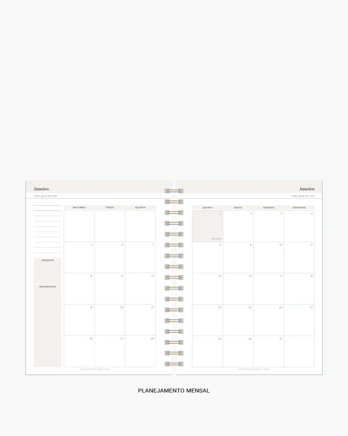Honey Planner 2026 Planner Semanal - Imagem 19