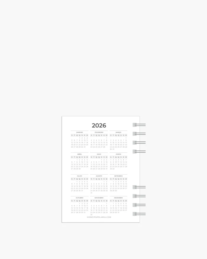 Mini Agenda Diária Permanente