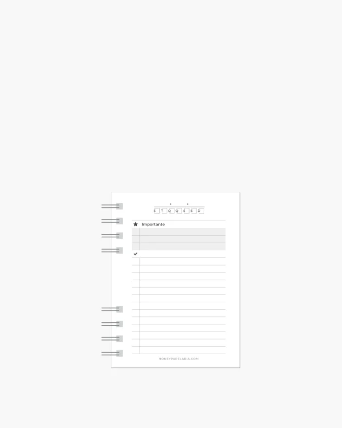 Mini Agenda Diária Permanente
