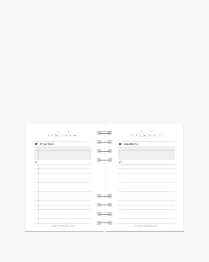 Mini Agenda Diária Permanente