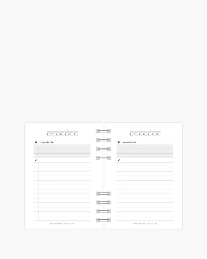 Mini Agenda Diária Permanente